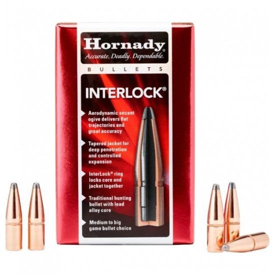 8mm (.323) Hornady Lövedék Interlock SP 195gr